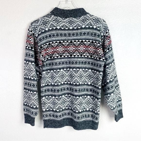 American Pride Nordic Print Crew Neck Sweater Size S - Picture 3 of 6